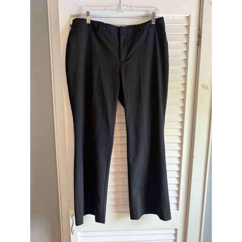 Coldwater Creek Women’s Black Flat Front Natural Fit trousers 14P Career pants
